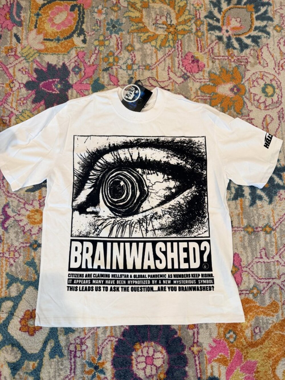 Hellstar Eyeball T-Shirt with Black Brainwashed graphic
